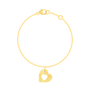 Farfasha Sunkiss Hearts Bracelet In 18K Yellow Gold And Studded With Diamond