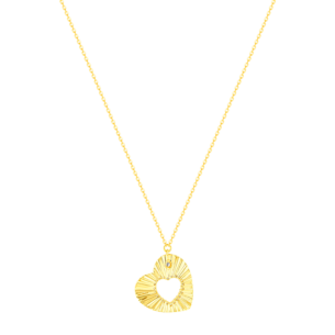 Farfasha Sunkiss Hearts Necklace In 18K Yellow Gold And Studded With Diamonds