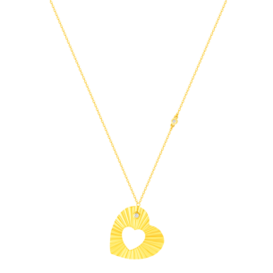 Farfasha Sunkiss Hearts Necklace In 18K Yellow Gold And Studded With Diamond