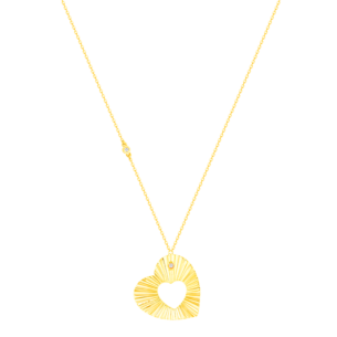 Farfasha Sunkiss Hearts Necklace In 18K Yellow Gold And Studded With Diamond