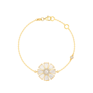 Farfasha Sunkiss Yellow Gold Bracelet with Pearl, Mother of Pearl and Diamond