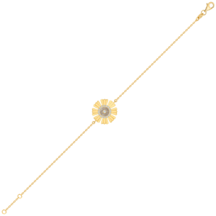Farfasha Sunkiss Yellow Gold Bracelet with Mother of Pearl and Diamond