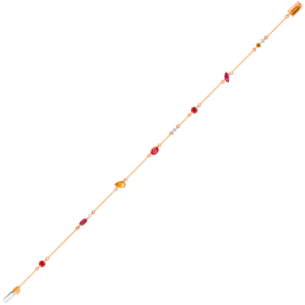 سوار فايروركس سباركس من الذهب الوردي عيار 18 قيراط على شكل قطرات مرصعة بالألماس وأحجار كريمة ملونة 