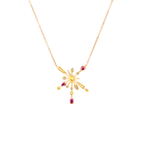 Fireworks Fountain Precious Necklace in 18K Rose Gold