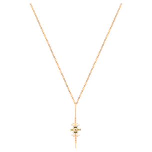 Fireworks Fiesta Diamond and Precious Gem Necklace in 18k Rose Gold