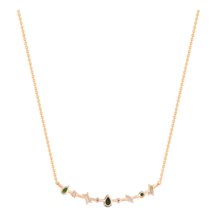 Fireworks Fiesta Diamond and Precious Gem Necklace in 18k Rose Gold