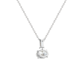 Gaia Athena Diamond Pendant Chain In 18K White Gold