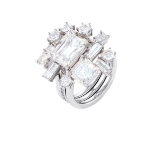 Gaia Faith Diamond Ring In 18K White Gold