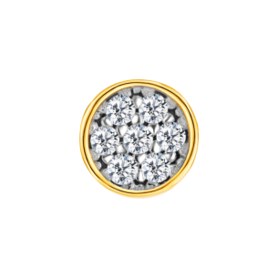 Giulia Lab Grown Diamond  Round Stud Earrings in 18K Yellow Gold 