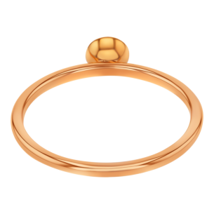 خاتم جوليا مع تصميم دائري مرصع بأحجار سوداء شبه كريمة، الخاتم من الذهب الوردي عيار 18 قيراط قياس 12