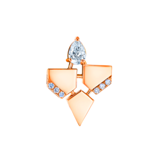 Glacial  Earring  in 18K Rose  Gold Studded  with Diamonds