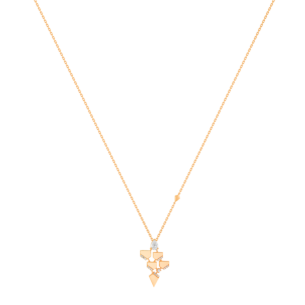 Glacial  Necklace in 18K Rose  Gold Studded  with   Diamonds