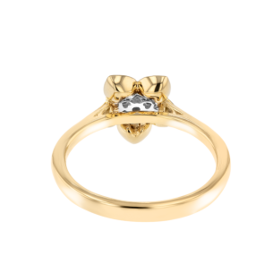 Heart To Heart Star Flower Ring Yellow Gold 