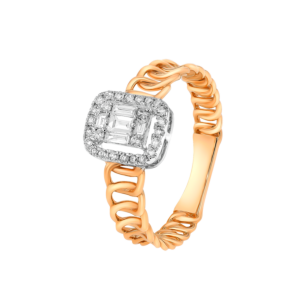 Havana Miami Ring In 18K Rose Gold And Studded With Diamond