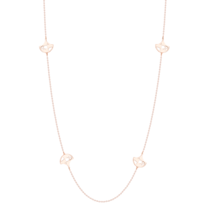 Jal Crystal Clear Water 18K Rose Gold Long Chain