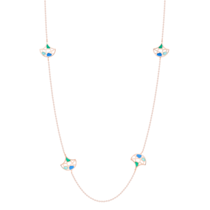 Jal Emerald Green Sea 18K Rose Gold Long Chain