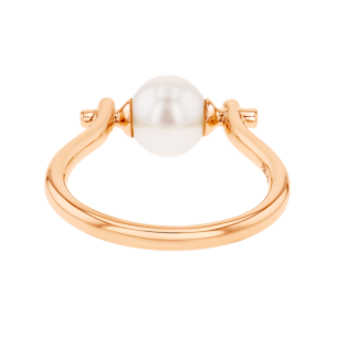 Kiku Glow Pearl Solitaire Ring in 18K Rose Gold