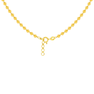 Kiku Glow Necklace in 18K Yellow Gold With a Freshwater Pearl on a Chain of Golden Beads