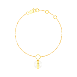 Kiku Glow Sphere Bracelet In 18K Yellow Gold With Moonstone