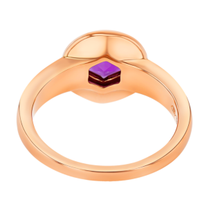 Kanzi Ring in 18K Rose Gold and studded with Purple Amethyst
