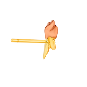 LaNature Rose 18k Yellow and Rose Gold Earrings