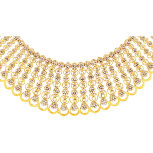 Legacy Diamond Necklace & Earring in 22K Gold