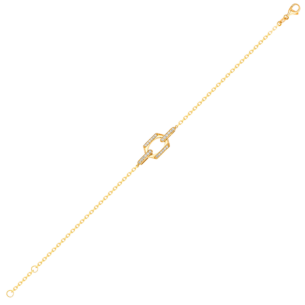 Links Single Diamond Motif Bracelet in 18K Yellow Gold