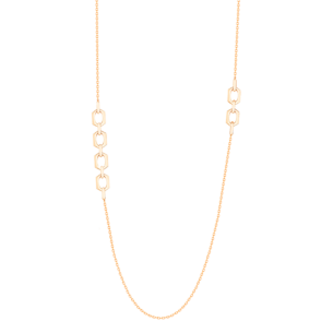 Links Long Necklace in 18K Rose Gold  With Diamonds