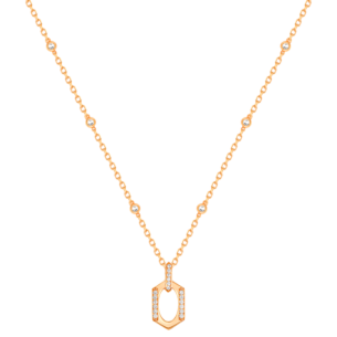 Links 18K Rose Gold Necklace With Diamonds