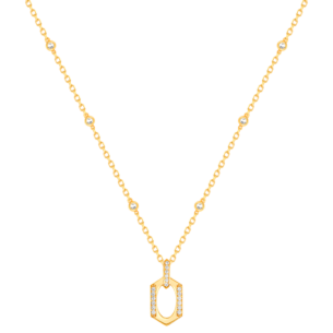 Links 18K Yellow Gold Necklace With Diamonds