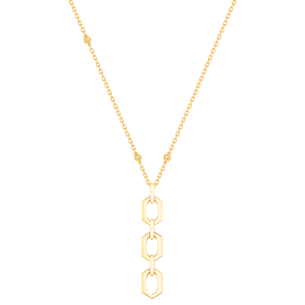 Links Pendant Chain Necklace in 18K Yellow Gold With Diamonds