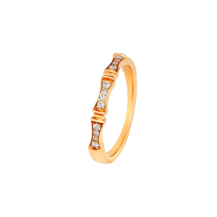 Links Stackable Diamond Ring 18K Yellow Gold