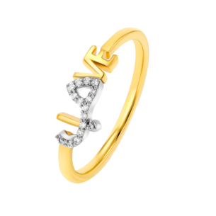 Key Of Hope By Nadine Kanso of Bilarabi Love حب  Ring 18K Yellow Gold & Diamonds