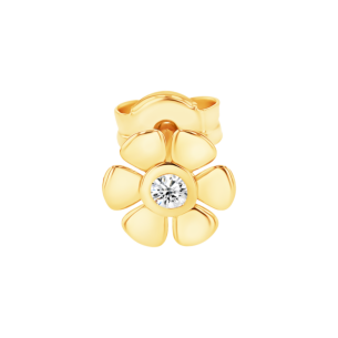 Ara Six Petals Flower Diamond Earrings In 18K Yellow Gold   