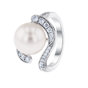 Orana Wave Austrailian pearl ring in 18K  gold 