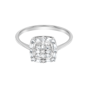 OneSixEight Cushion Shaped Diamond Ring 18K White Gold
