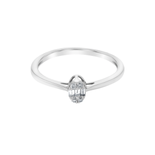 OneSixEight Oval Diamond Ring 18K White Gold