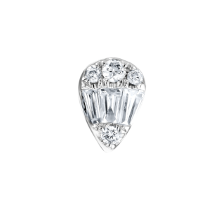OneSixEight Pear Diamond Stud Earring 18K White Gold