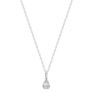 OneSixEight Pear Diamond Pendant Chain 18K White Gold