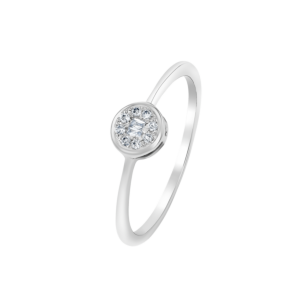 OneSixEight Round  Shape Diamond Ring 18K White Gold