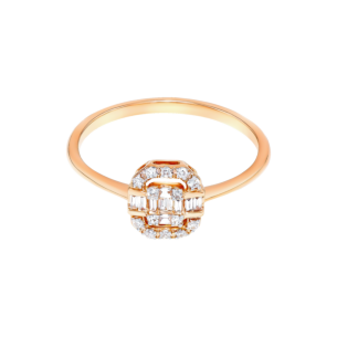 OneSixEight Emerald Diamond Ring 18K Rose Gold
