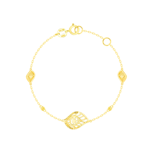 Paradise Light Weight Bracelet In 22K Yellow Gold