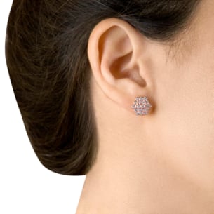 Pyramid Stud Earrings 18K Rose Gold