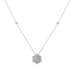 Pyramid Necklace 18K White Gold 