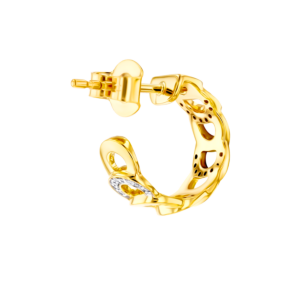 Revolve Diamond Earrings set  in 18K Yellow Gold