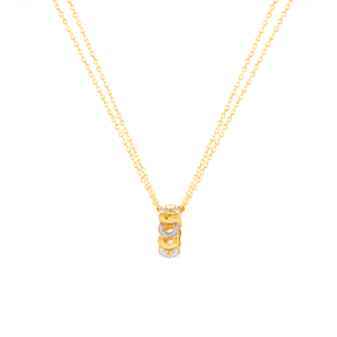 Revolve Diamond Pendant Chain set in 18K Yellow Gold