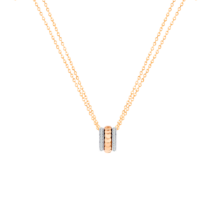 Revolve Diamond Pendant Chain With Moving Mechanism set in 18K Rose Gold