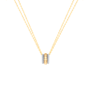 Revolve Diamond Pendant Chain With Moving Mechanism set in 18K Yellow Gold