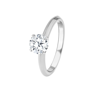 Gaia Solitaire 1 Carat Engagement Diamond Ring 18K White Gold 