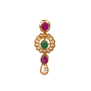 Rangoli Necklace & Earring in 22K Gold